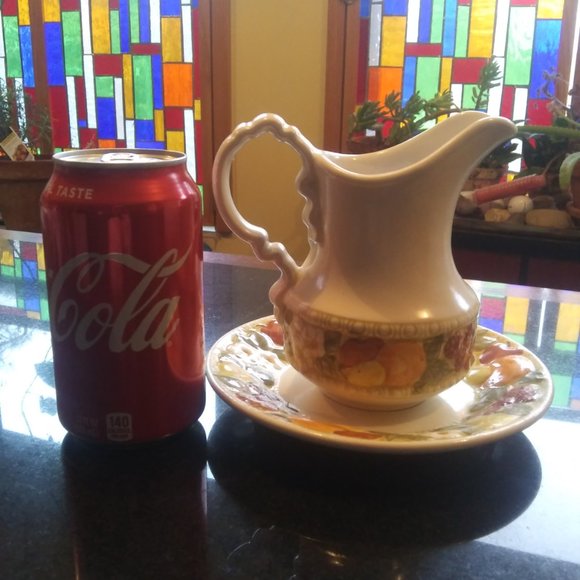 Vernon Ware by Metlox Della Robia Pitcher Creamer California - Picture 2 of 14